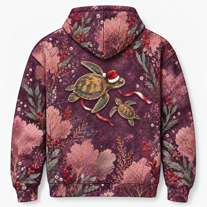 Mother and Baby Noel Sea Turtle Hoodie