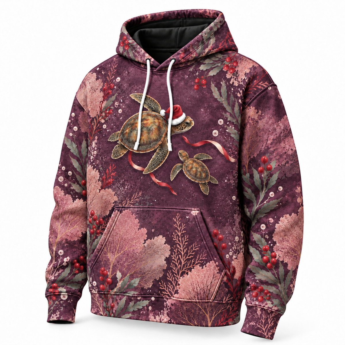 Mother and Baby Noel Sea Turtle Hoodie