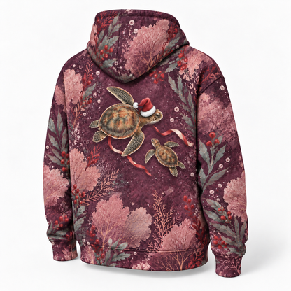 Mother and Baby Noel Sea Turtle Hoodie