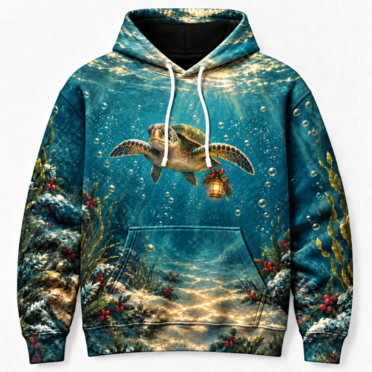 Coastal Lantern Sea Turtle Hoodie