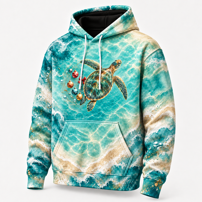 Sea Glass Wish Sea Turtle Hoodie