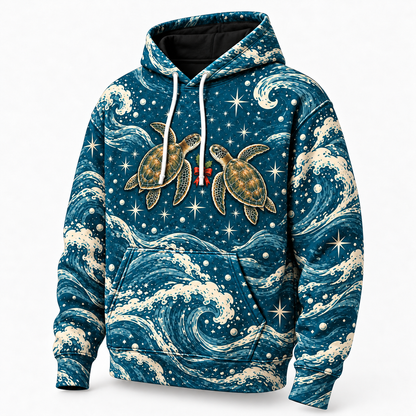 Reef Ribbon Duet Sea Turtle Hoodie