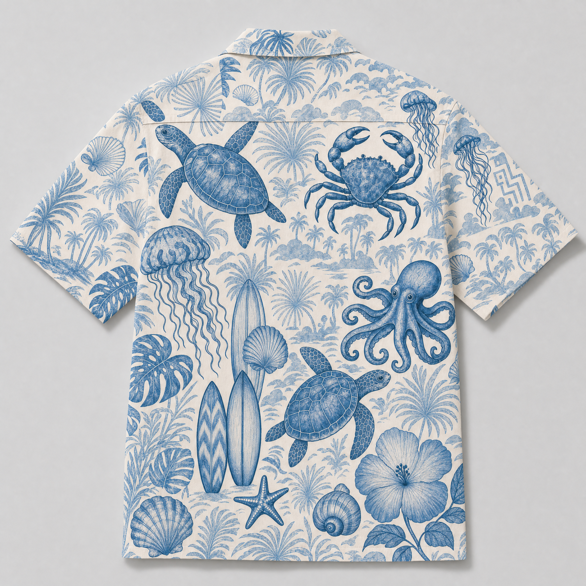 Vintage Sea Turtle Hawaiian Shirt | Blue Coastal Life