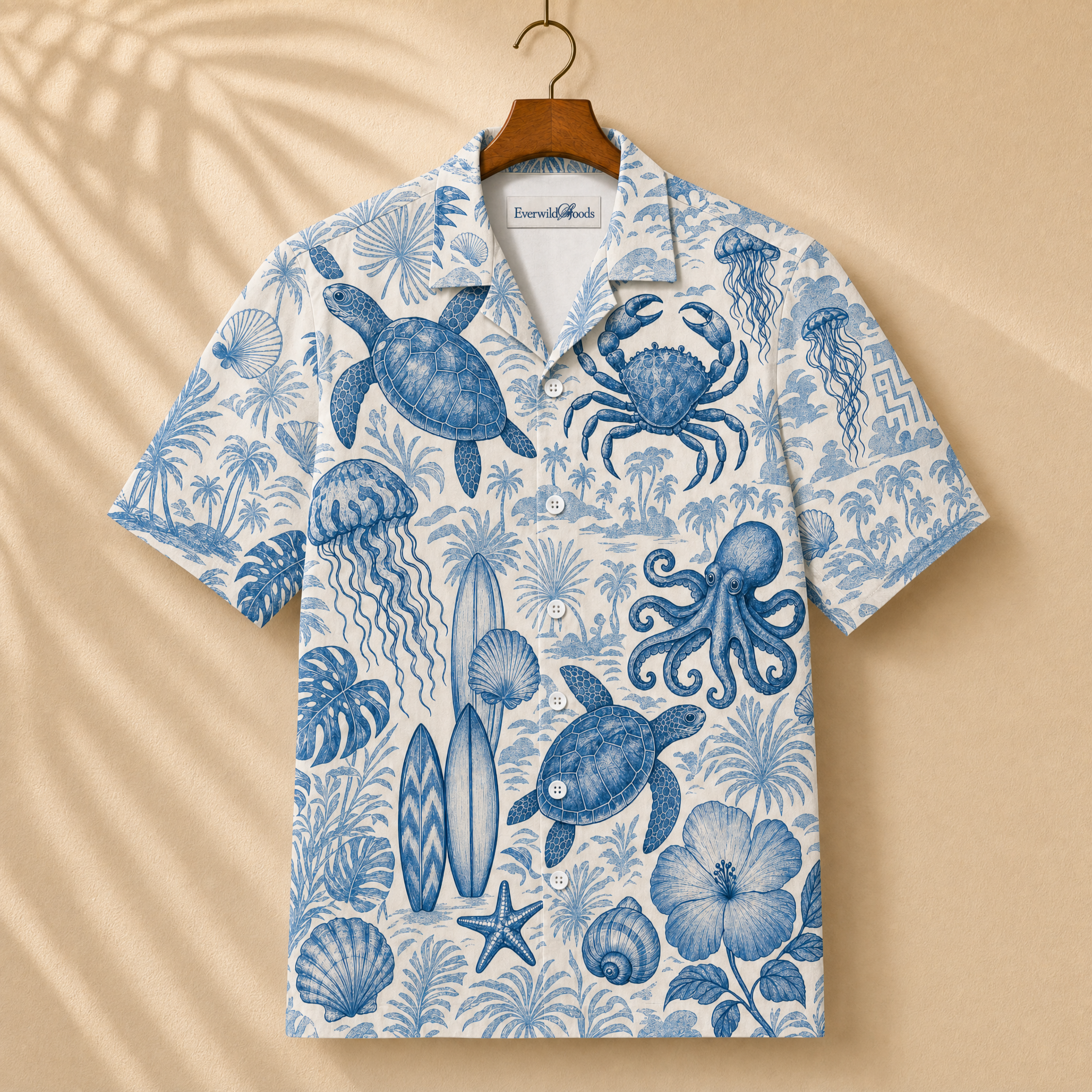 Vintage Sea Turtle Hawaiian Shirt | Blue Coastal Life