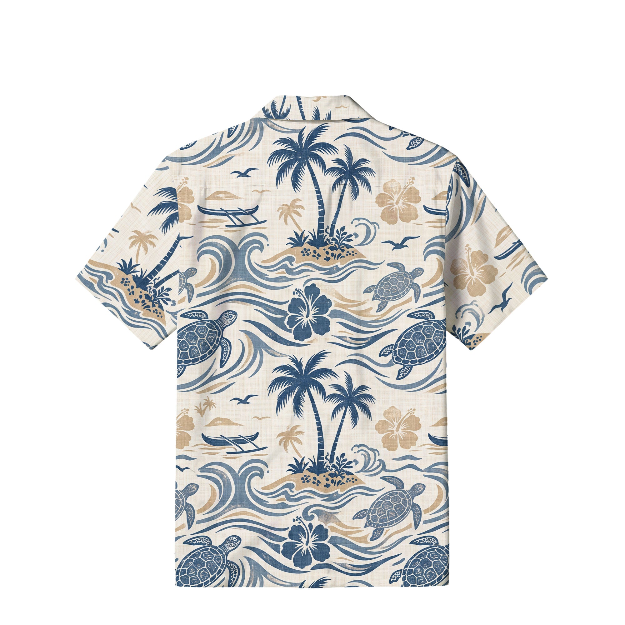 Vintage Sea Turtle Hawaiian Shirt | Coastal Island P14
