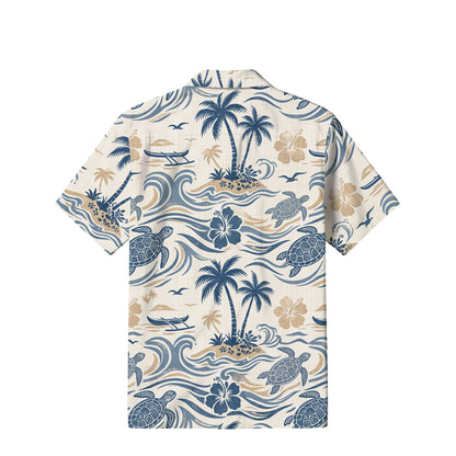 Vintage Sea Turtle Hawaiian Shirt | Coastal Island P14