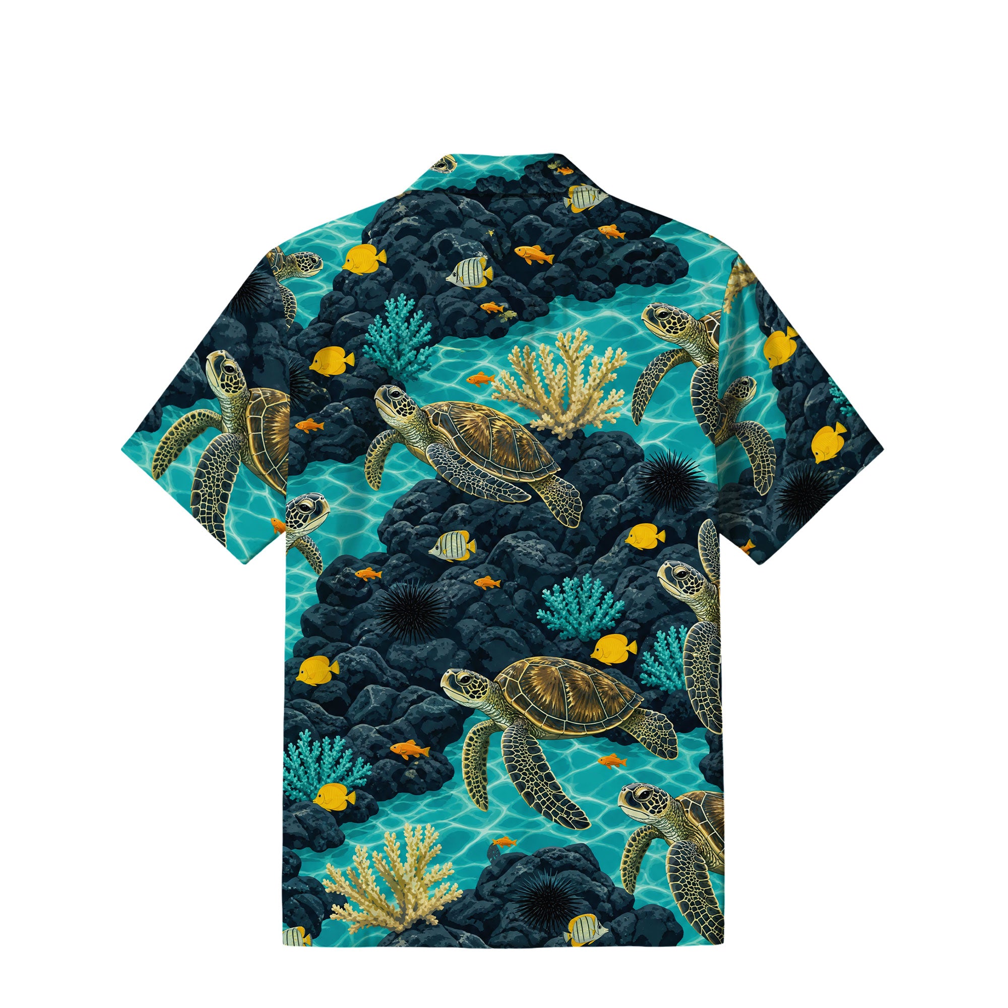 Sea Turtle Coral Reef Hawaiian Shirt | Tropical Lagoon TT47