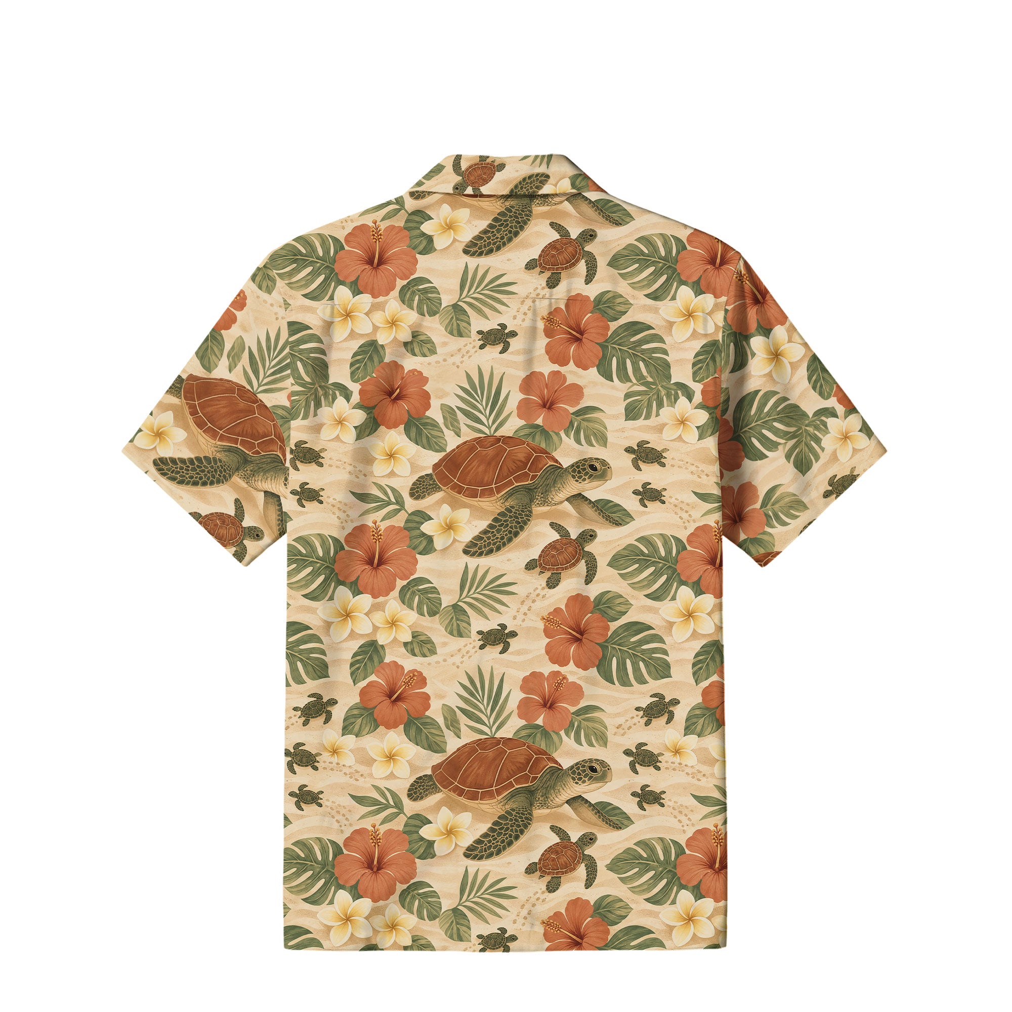 Vintage Sea Turtle Hawaiian Shirt | Tropical Hibiscus TT50