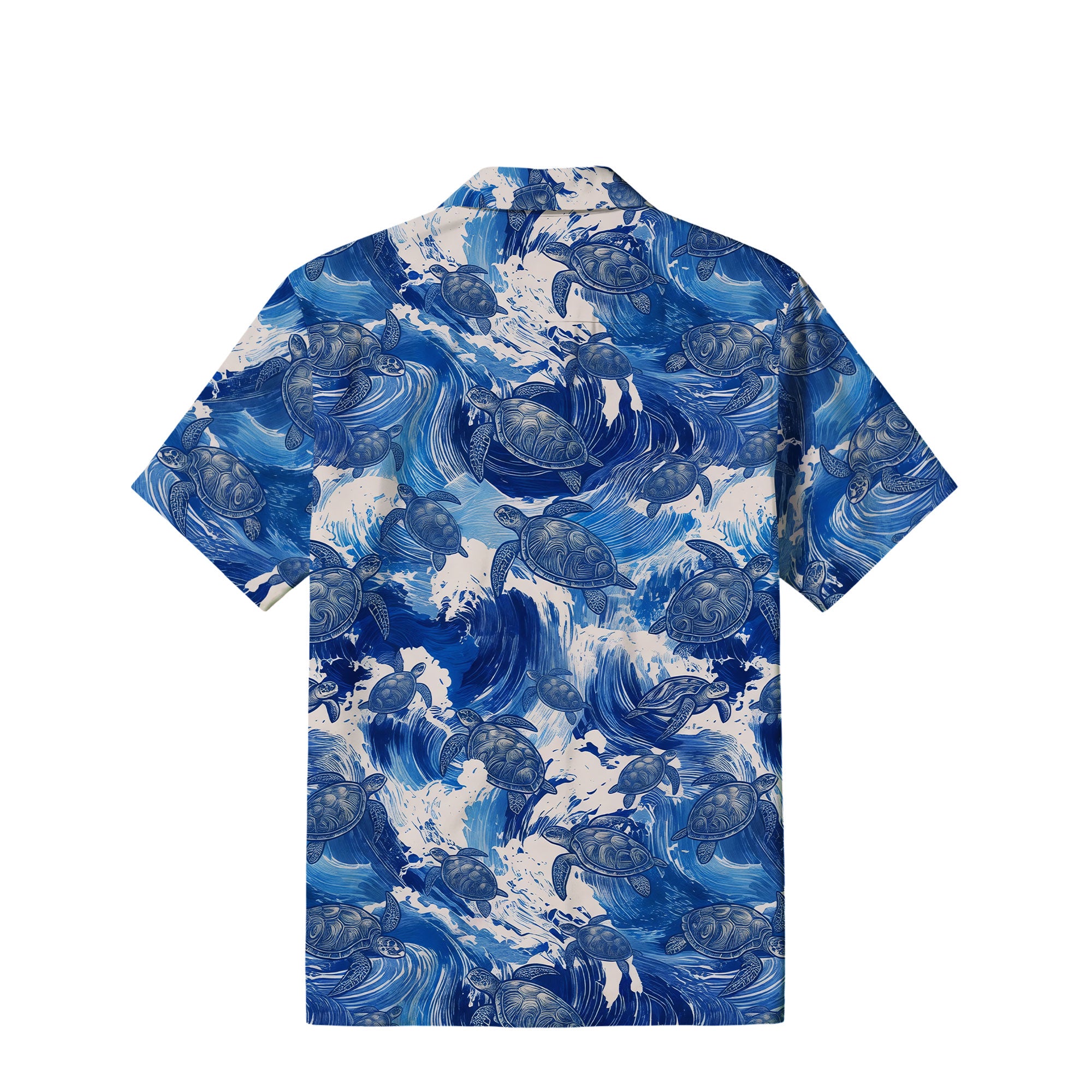 Blue Wave Sea Turtle Hawaiian Shirt | Ocean Art TT15