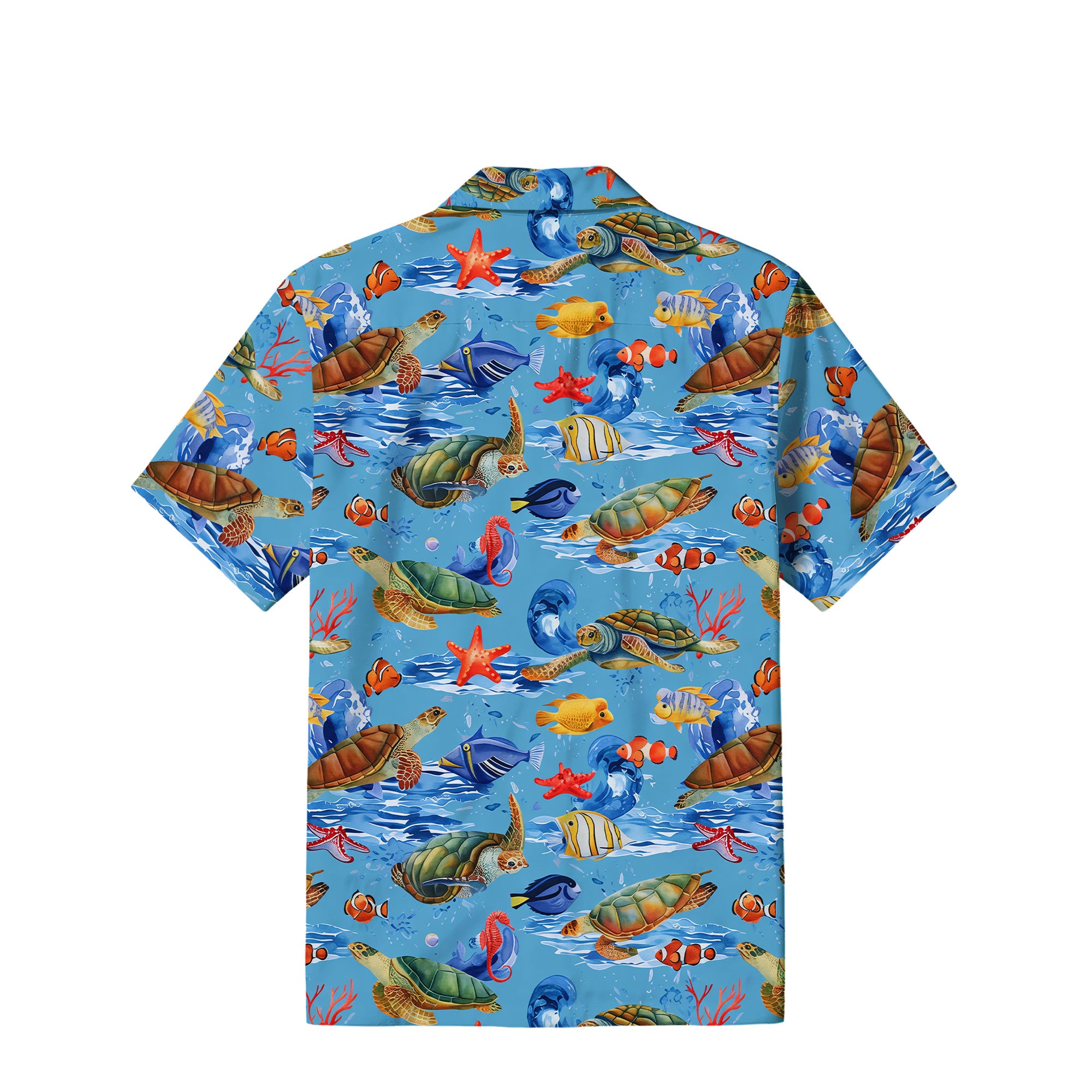 Colorful Sea Turtle Hawaiian Shirt | Vibrant Coral Reef TT34