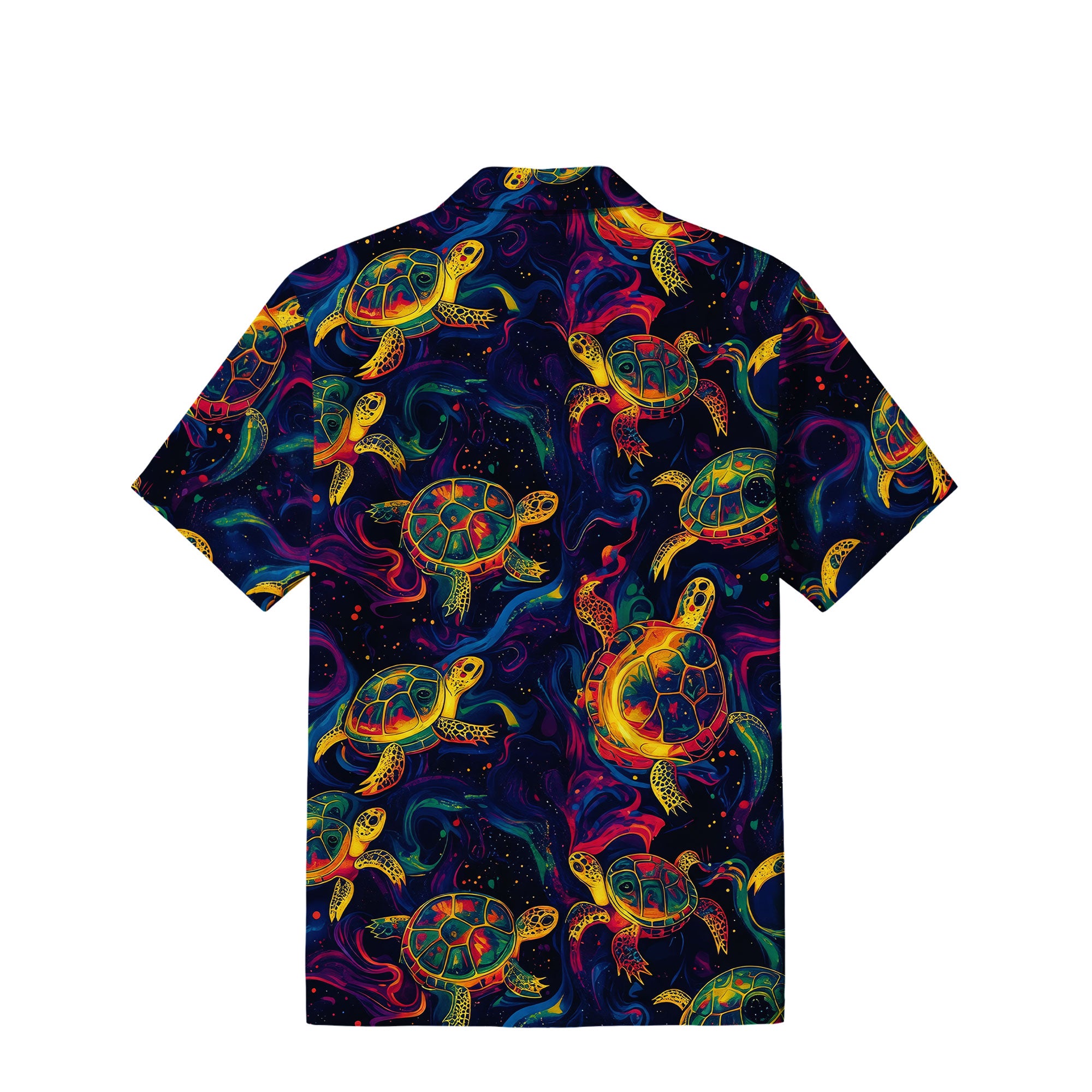 Psychedelic Sea Turtle Hawaiian Shirt | Neon Ocean Art TT35