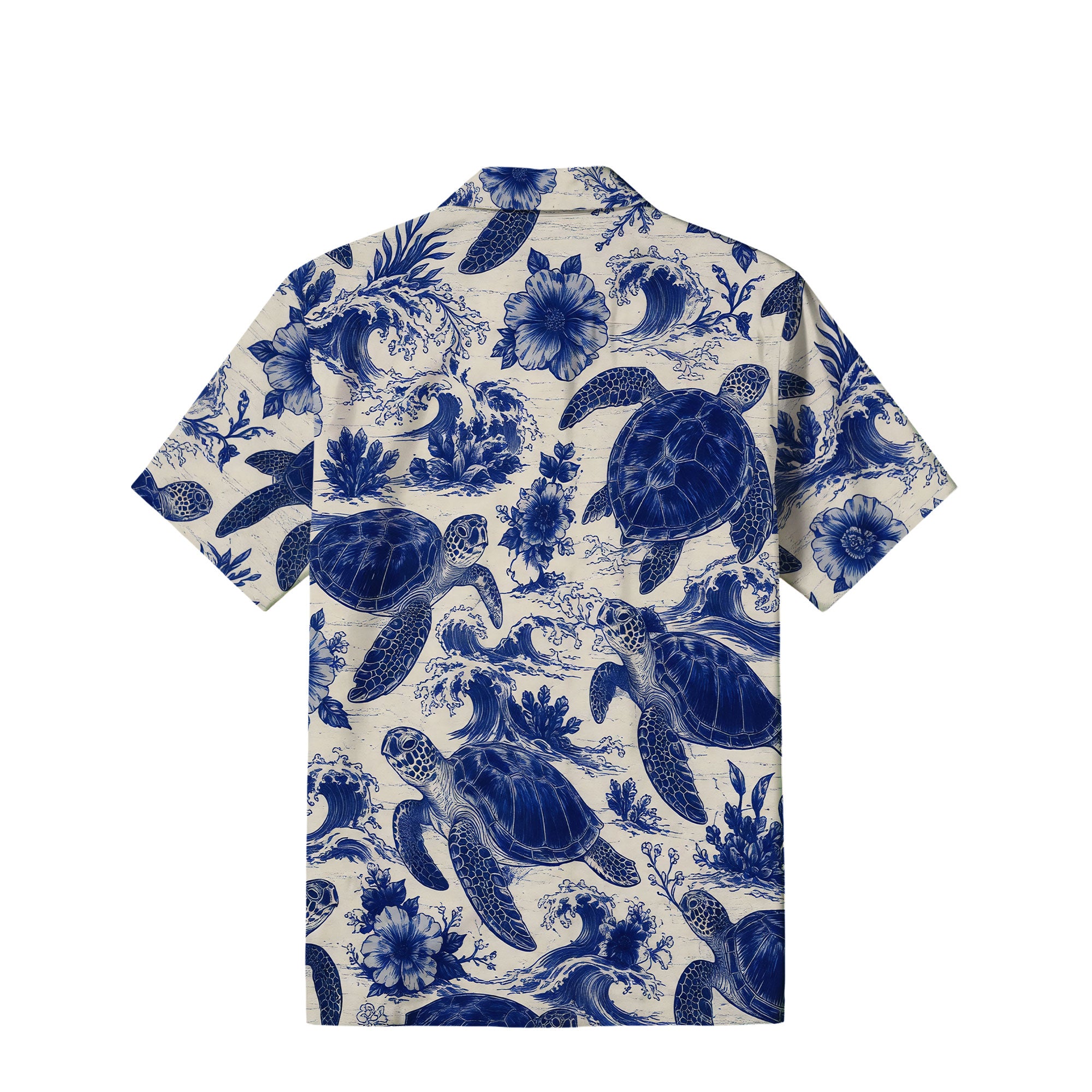 Blue Sea Turtle Hawaiian Shirt | Ocean Hibiscus TT41