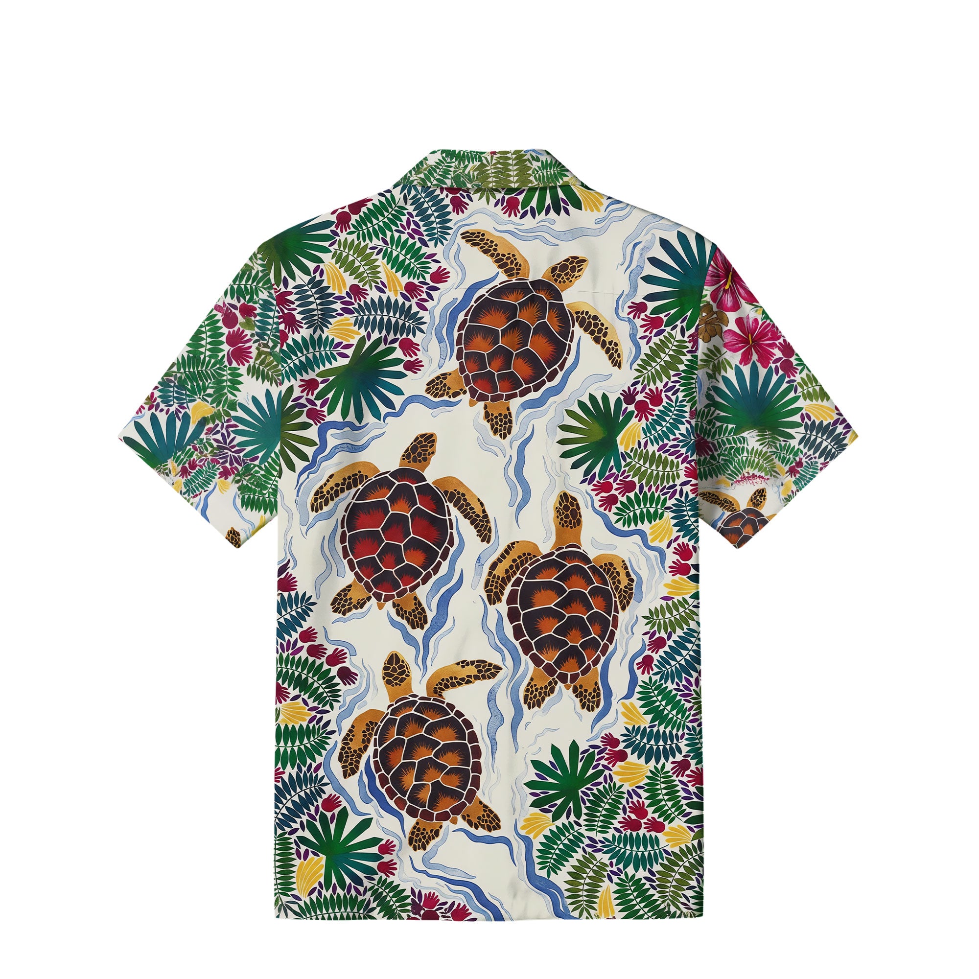 Tropical Sea Turtle Hawaiian Shirt | Botanical Garden TT42