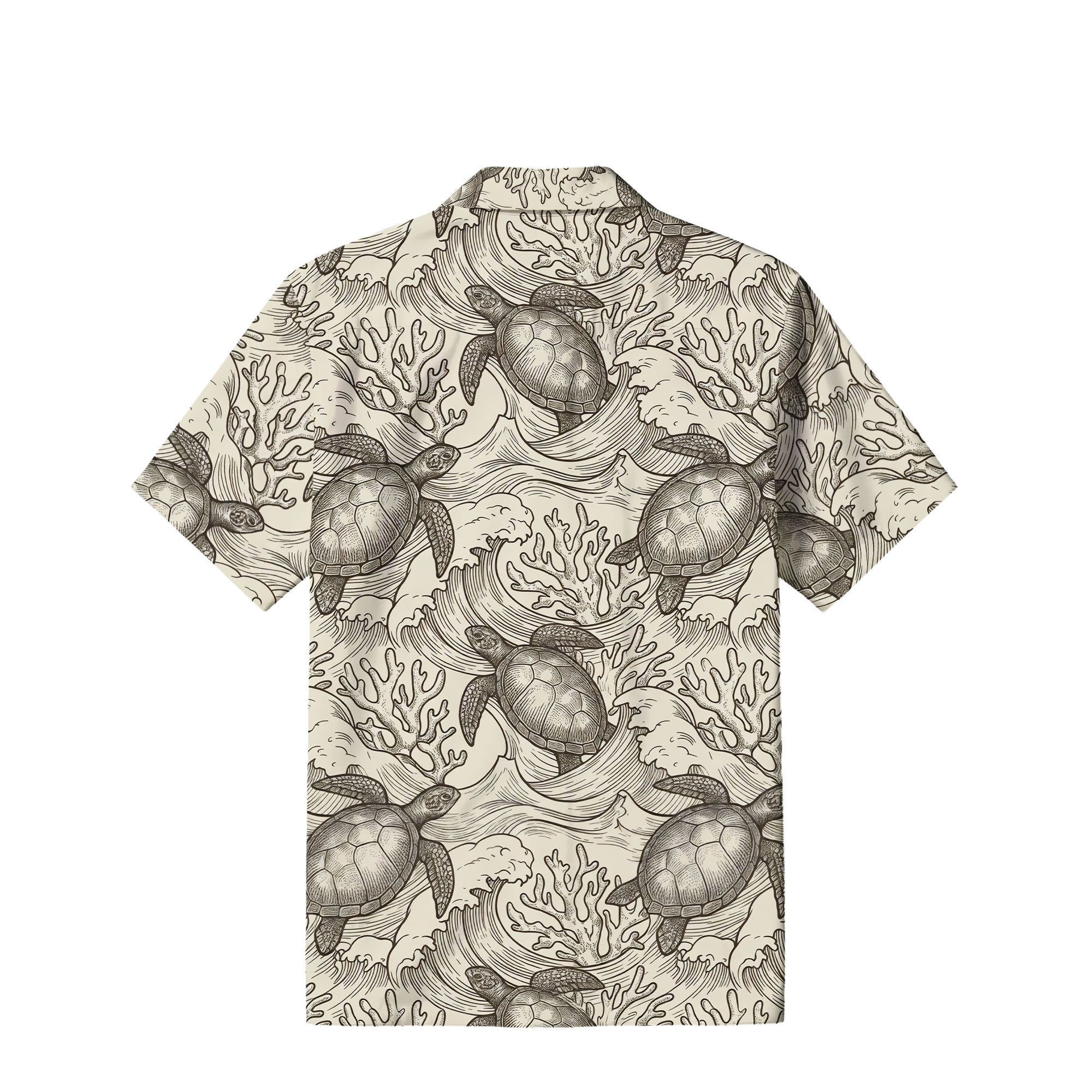 Vintage Sea Turtle Hawaiian Shirt | Ocean Wave Art TT81