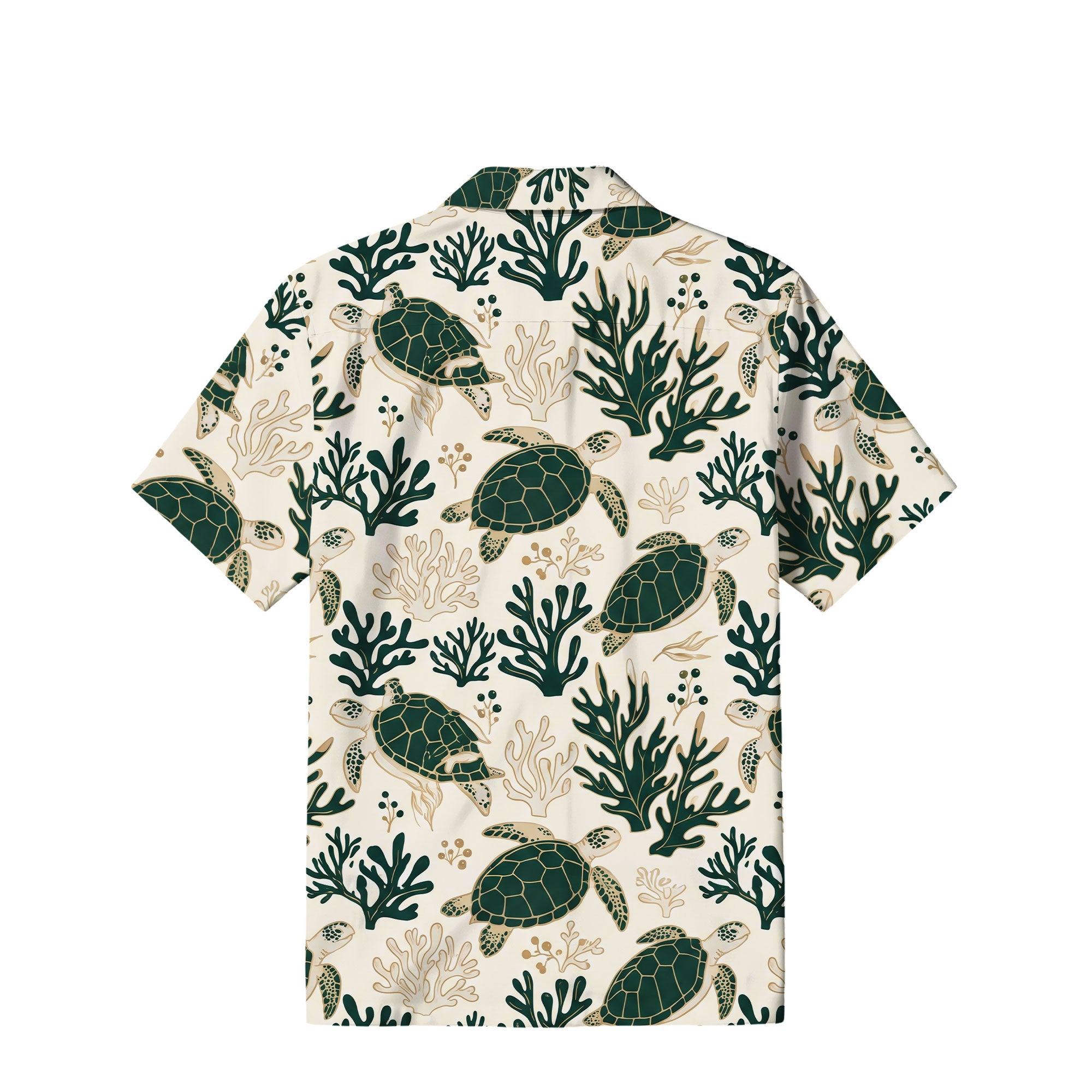 Emerald Sea Turtle Hawaiian Shirt | Coastal Coral TT84