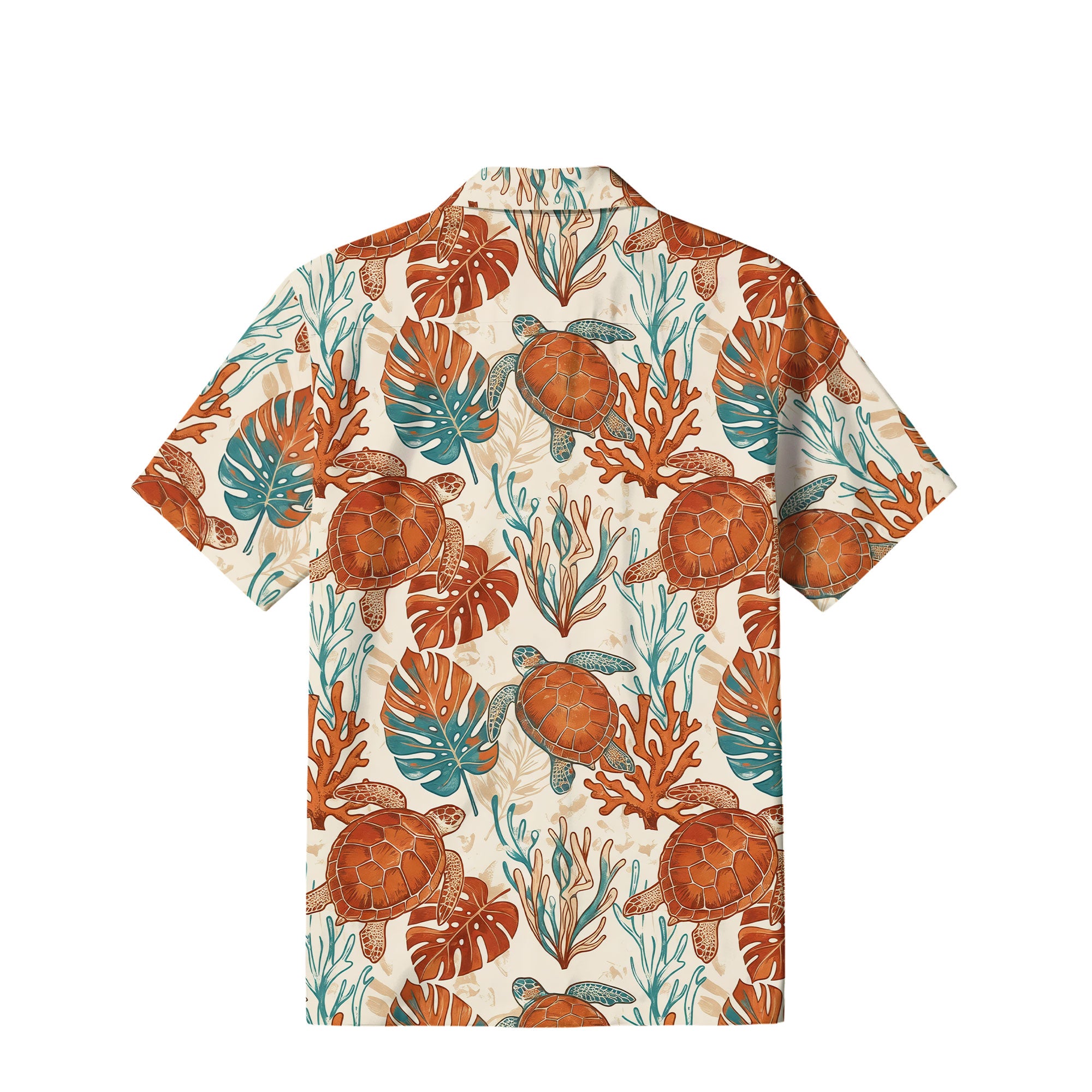 Terracotta Sea Turtle Hawaiian Shirt | Tropical Coral TT89