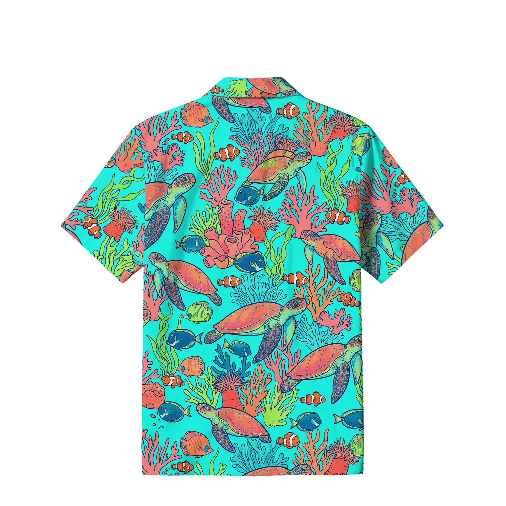 Vibrant Sea Turtle Hawaiian Shirt | Tropical Coral Reef TT90