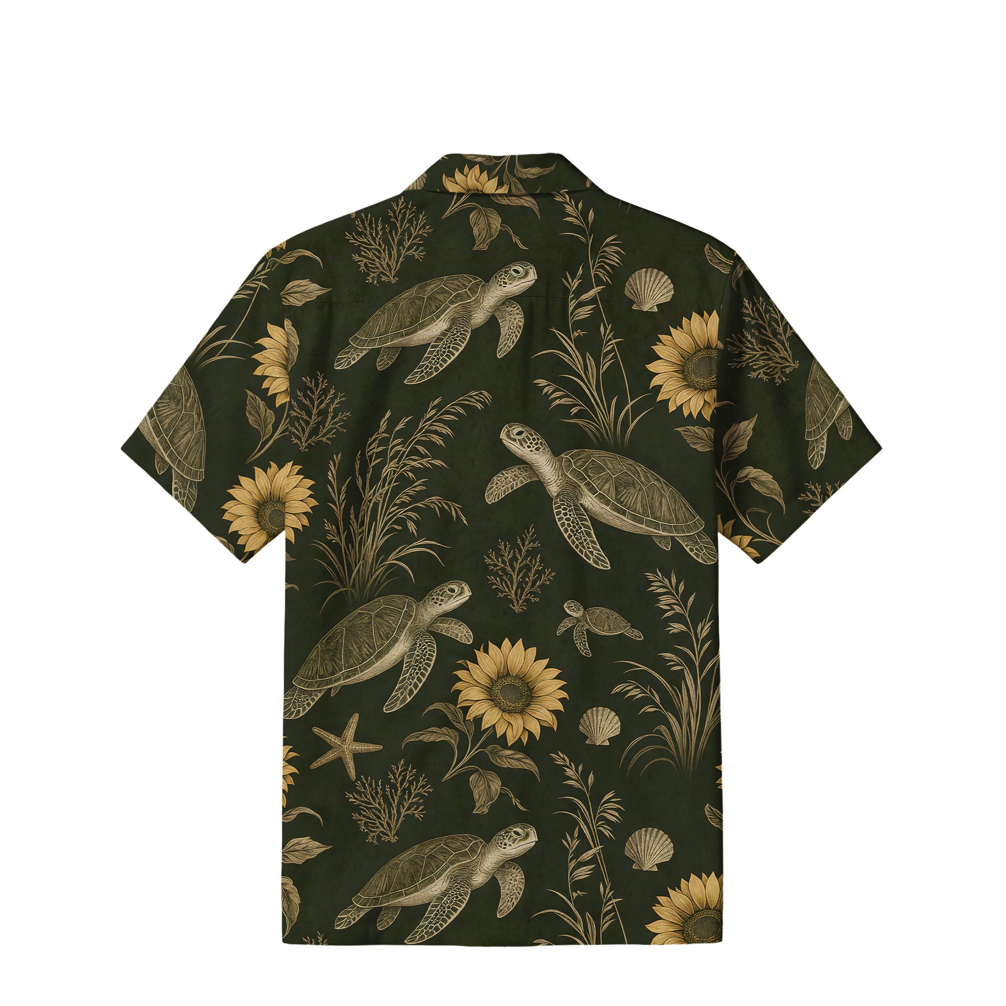 Vintage Sea Turtle Hawaiian Shirt | Sunflower Coastal TT94