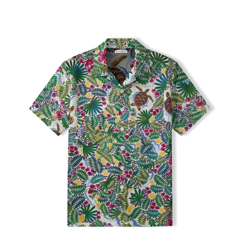 Tropical Sea Turtle Hawaiian Shirt | Botanical Garden TT42